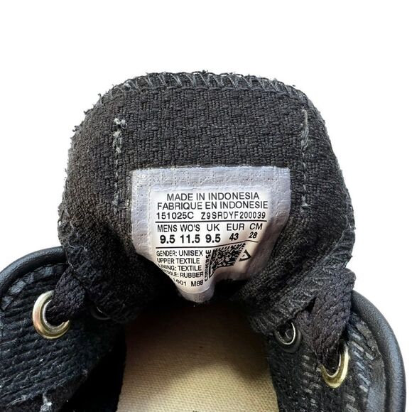 🔃Converse Men’s Black Tweed Low Top Sneakers - Picture 8 of 9